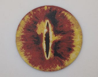 Lord of the Rings "Eye of Sauron" Coaster - 3D Printed LOTR Coaster Hobbit Gandalf Orc Legolas Wizard Frodo Baggins Aragorn Boromir Gimli