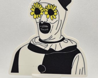 Terrifier - Art The Clown Flower Sunglasses 3D Printed Wall Art - Horror Slasher Halloween Decoration UK Made