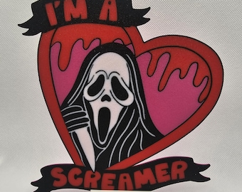 Ghostface "I'm A Screamer" Wall Art - Scream 3D Printed Wall Art - Horror Slasher Halloween Decoration UK Made