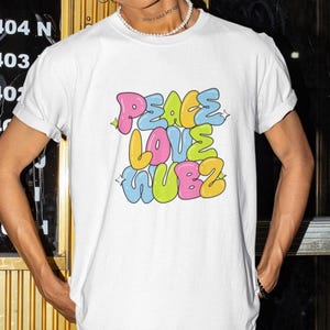 Peace Love Wubz Rave Tee: EDM Festival Graphic T-Shirt