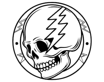 Grateful Dead Lightning Bolt SVG | Cricut Use | Digital File