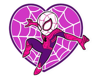 Pacote PNG SVG de Aranha Fantasma – Arquivos Digitais de Fanart de Gwen Stacy para Adesivos, Camisetas e Cricut Crafts (svg, dxf, eps, pdf, png)