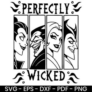 Perfectly Wicked – Witchy Halloween SVG Design for Shirts & Cricut Crafts (svg, dxf, eps, pdf, png)