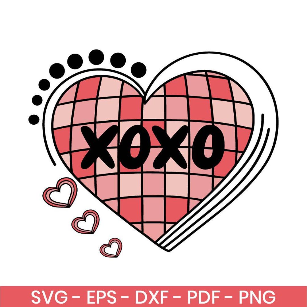 XOXO Svg, Love Happy Face Svg, Heart Svg Design, Valentine Svg for Kids ...