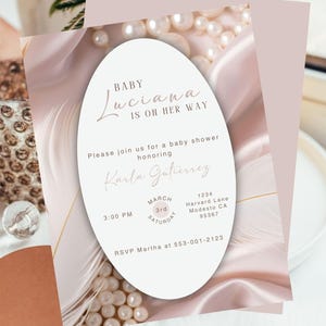 Elegant Pearl Baby Shower Invitations