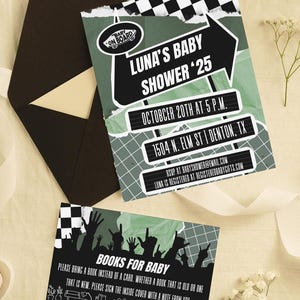 Green Vans Warped Tour Baby Shower Invitation