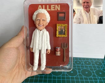 Custom Action Figure from Photo, Personalized Clay Figurine with Accessories, Unique Retirement Gift for Dad, Boss