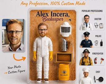 Custom Career Figurine from Photo, Professional Doll, Display Box Gift