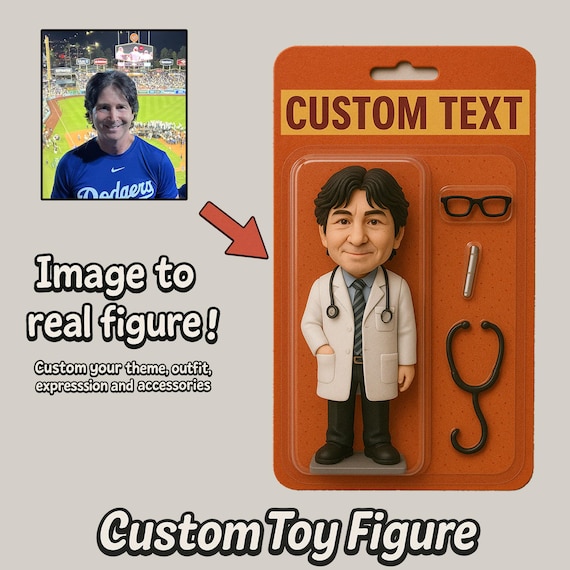 Custom Action Figure from Photo, Personalized Doctor Figure, Promotion & Retirement Gift