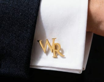 Personalized Groomsmen Cufflinks, Custom Initial Cufflink for Men, Wedding Gift, Christmas Gifts, Groomsmen Proposal
