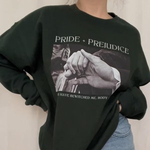 Pride and Prejudice Hand Hold Scene Sweatshirt Jumper, Romantic Book Lover Gift, Classic Literature Apparel, Bookish Gift