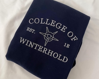 College of Winterhold Embroidered Sweatshirt: Skyrim Gamer Gift