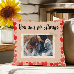 Personalized photo pillow, gift for couple, husband, wife, girlfriend, anniversary gift, gift for mom, Mother&#39;s Day