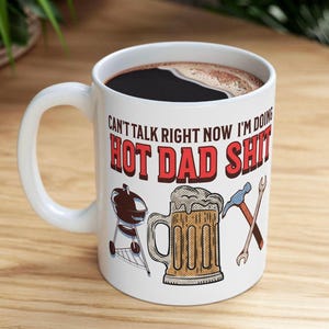 Funny Dad Mug with Name, Gift for Grill Lovers, Gift for Dad, Coffee Lovers, Father&#39;s Day, Personalized Mug