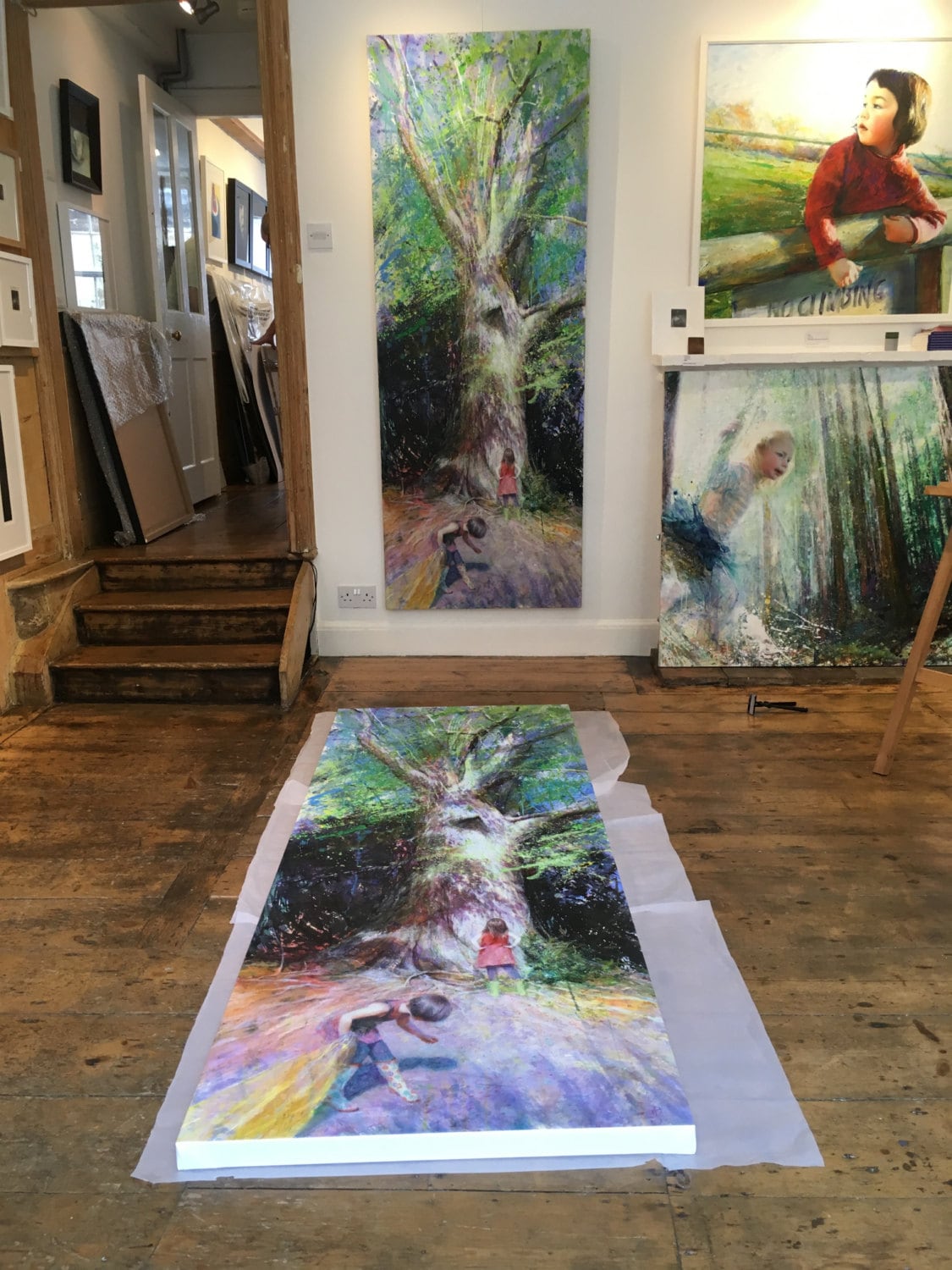 Large wall art Magic Tree Tall narrow picture Etsy