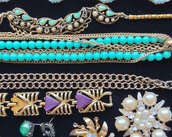 Vintage Now  Broken Jewelry Lot 1 LB Coro Avon
