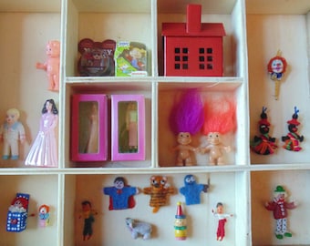 Vintage Miniature Dollhouse 1:12 Dolls Toys Lot Barbie Trolls Rugrats Clowns Puppets Some Handmade