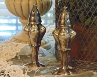 Vintage Estate Owned Silverplate Salt Pepper Shakers SPCo