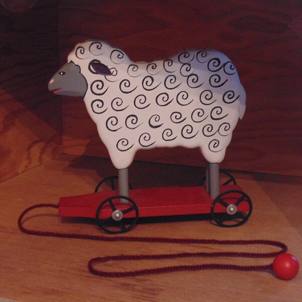 Sheep Pull Toy Etsy
