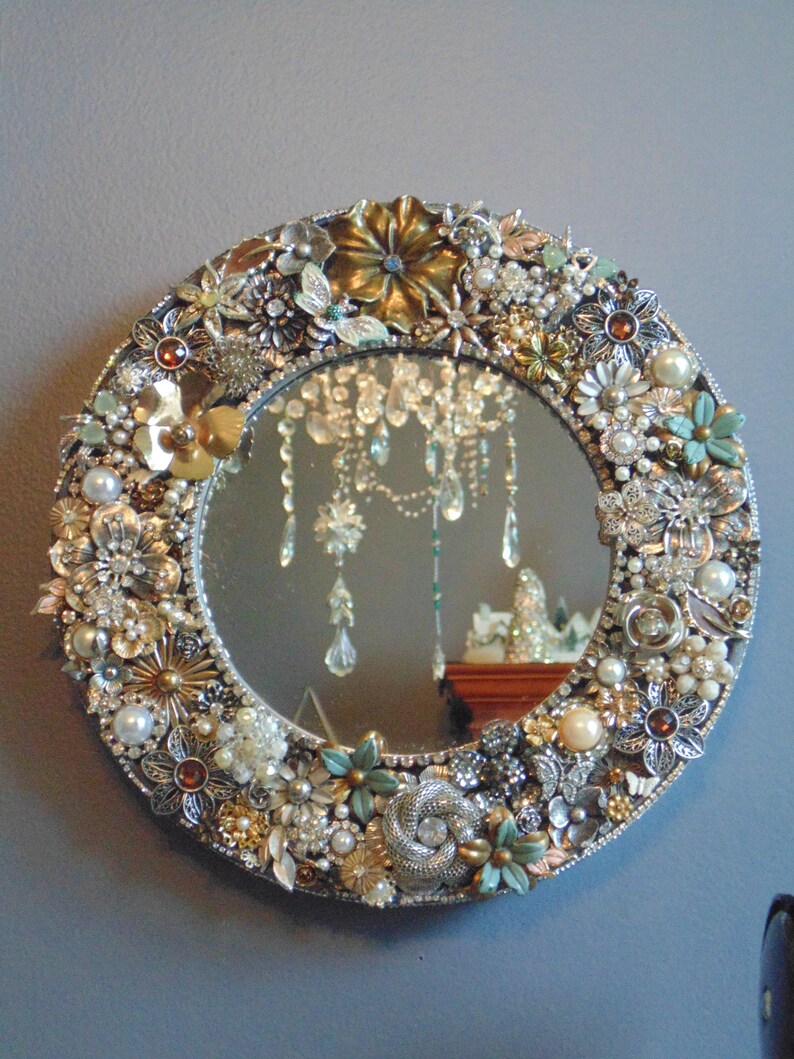 10 Bejeweled Wall or Display Mirror Decorated With Etsy