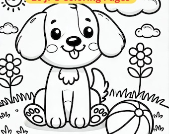 26 Diseños de animales fáciles de colorear páginas únicas para niños de estampación JPG