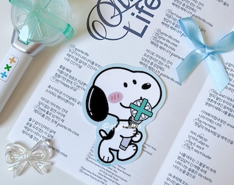 TXT Snoopy Sticker | TXT Moa Snoopy Sticker | TXT Moa Snoopy Kpop Sticker