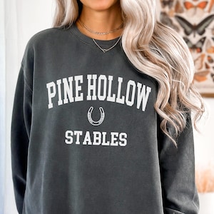 Pine Hollow Stables Saddle Club Varsity Style Unisex Sweatshirt, The Saddle Club Series, Nostalgic Horse Girl Gift