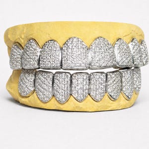 925 Silver VVS Moissanite Custom Grillz