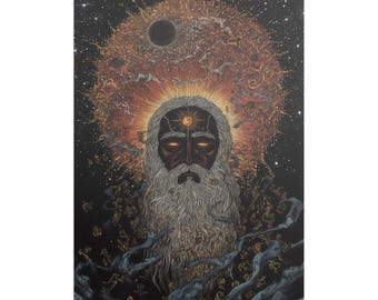Homo Noctus Poster, Jung Art Style, Esoteric Wall Art (Matte/Gloss Paper)