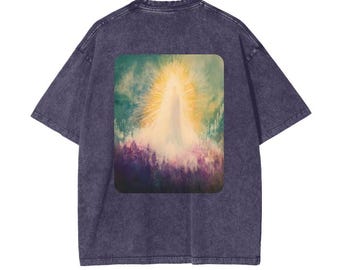 Washed Cotton Graphic Tee - The Seraph, Esoteric Design