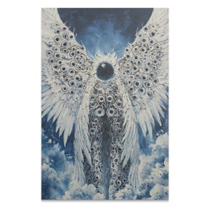 Póster de Ángel que todo lo ve, impresión artística esotérica de terror gótico, decoración de pared con calidad de museo imagen 1