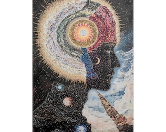 Esoteric Jung Art Style Poster, Non-Dual Design Decor, Room Wall Art (Matte/Gloss Paper)
