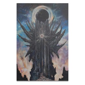 Impresión artística de terror gótico "Pilar de la Absolución", diseño de mitología esotérica (mate/brillante)