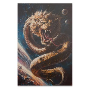 Yaldabaoth Esoteric Art Poster, Gothic Horror Cosmic Mythology Wall Decor (Matte/Gloss)