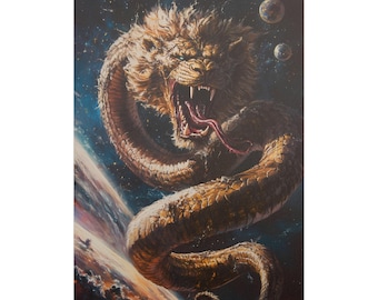 Yaldabaoth Esoteric Art Poster, Gothic Horror Cosmic Mythology Wall Decor (Matte/Gloss)