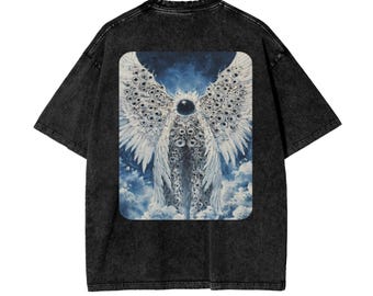 Vintage Washed Cotton Tee – All-Seeing One Back Print, Limited Edition