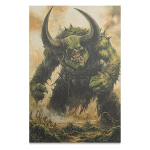 Impresión artística de monstruo de terror gótico, decoración de pared de mitología esotérica (papel mate/brillante)