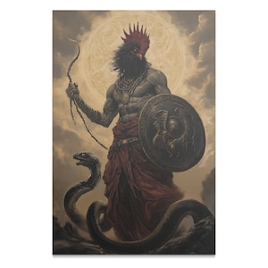 Póster de Abraxas: Arte gótico esotérico en papel mate o brillante