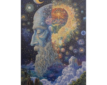 Carl Jung Art Style Esoteric Poster, Mind Creation Wall Art, Matte/Gloss Paper Print