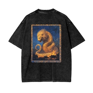 Camiseta de algodón vintage lavada de primera calidad - The Demiurge - Colección Esoterica Limited