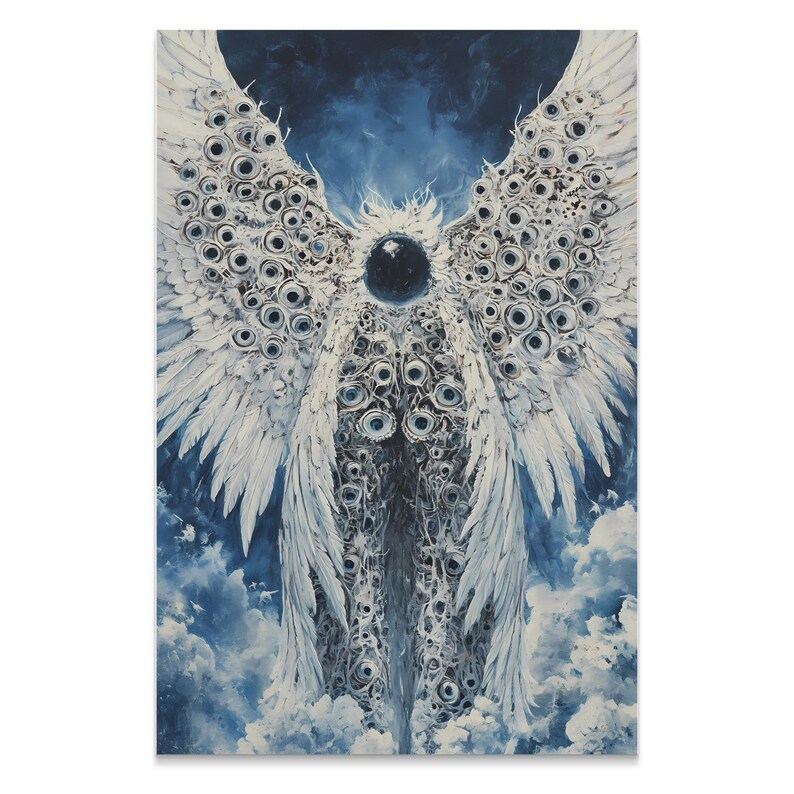 Póster de Ángel que todo lo ve, impresión artística esotérica de terror gótico, decoración de pared con calidad de museo imagen 2