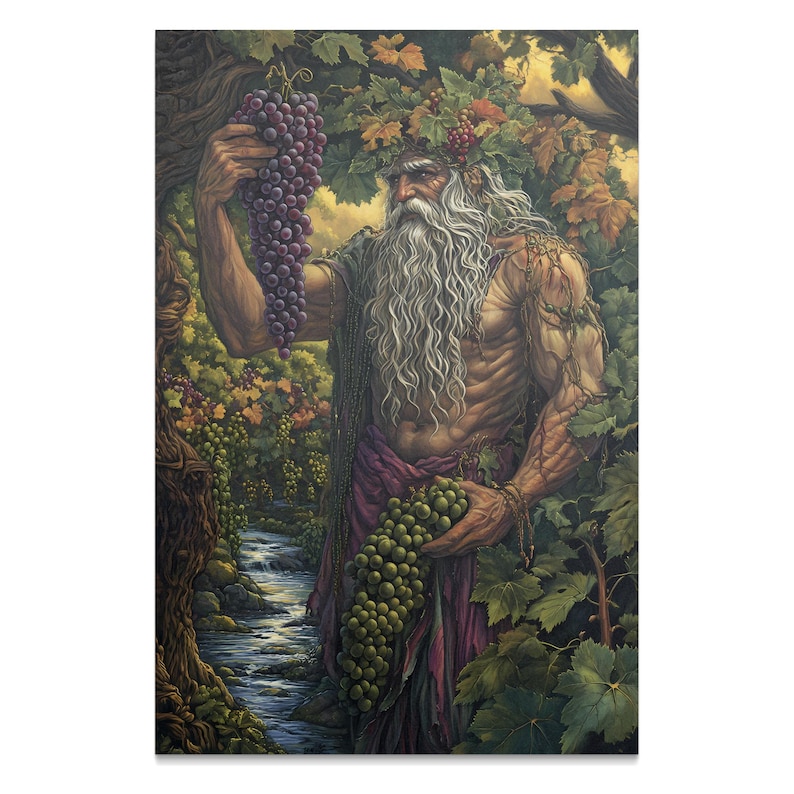 Dionysus Esoteric Art Print, Gothic Horror Mythology Wall Decor (Matte/Gloss Paper) image 1