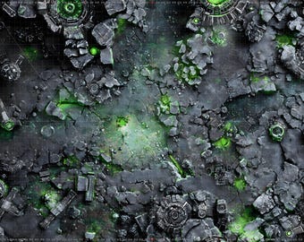11th Edition - Gaming Mats (NEOPRENE) 60x44 compatible with Warhammer 40K with Deployment Zones and Grid