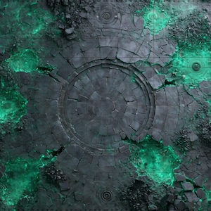 Tapete de Warhammer 40k 11ª Edição (PVC) 60x44 com Zonas de Desdobramento e Grade Tomb World