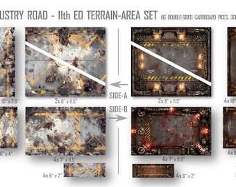 Terrain Area Footprints - Cardboard | Tournament Ready | Compatible with New 40K Edition Terrain Rules | Full Set
