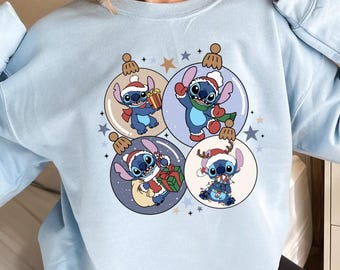 Disney Stitch Christmas Sweatshirt Disney Stitch Sweatshirt Matching Christmas Family Disney Trip Sweatshirt Lilo And Stitch Christmas Gift