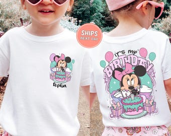 Custom Disney Birthday Shirt Minnie It's My Birthday Sweatshirt Disney Birthday Party Tee Disney Family Birthday Sweatshirt Disney Birthday