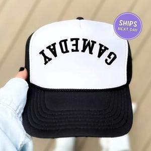 Game Day Hat Upside Down Trucker Hat for Game Day Football Snapback Gift for Football Fan Trucker Hat for Football Tailgate Hat Unisex Hat