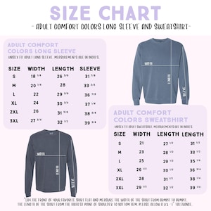 the size chart for a men's long sleeve shirt