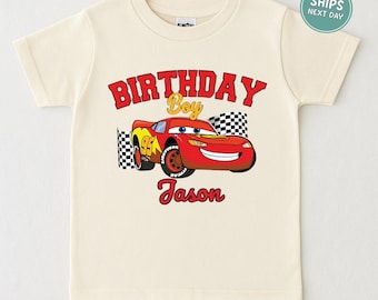 Lightning McQueen Birthday Shirt Custom Disney Cars Birthday Shirt Personalized Birthday Tee Kids Birthday Party Boys Birthday Shirt